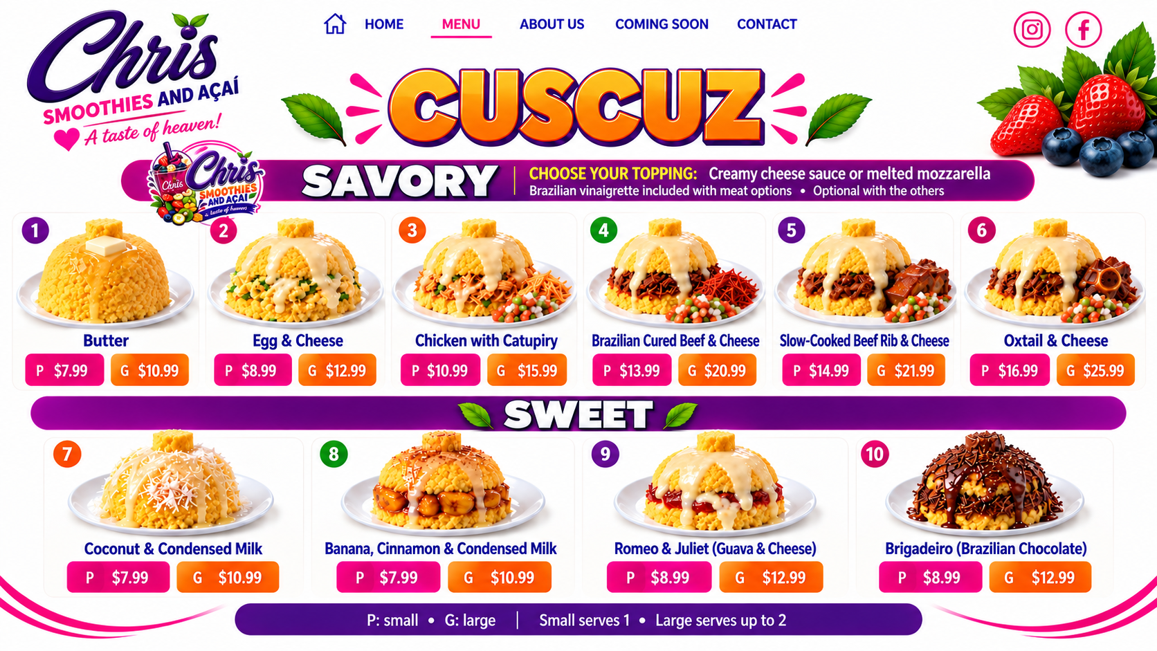 Cuscuz menu